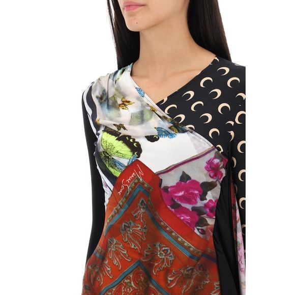 Marine Serre Draped Jersey Wrap Top - Picture 4 of 4